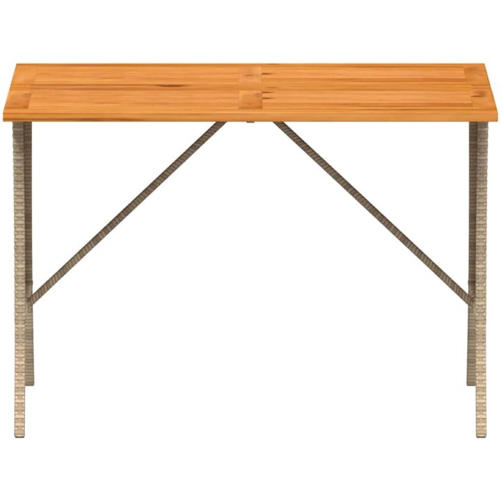 Trädgårdsbord med skiva i akaciaträ beige 105x75x72 cm vidaXL – bild 5