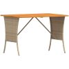 Trädgårdsbord med skiva i akaciaträ beige 105x75x72 cm vidaXL – miniatyr 7