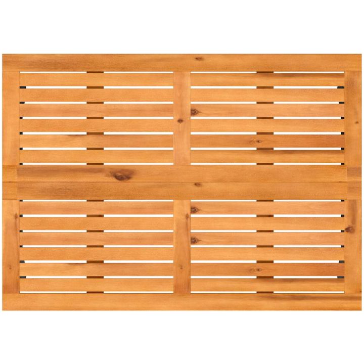 Trädgårdsbord med skiva i akaciaträ beige 105x75x72 cm vidaXL – bild 8
