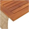 Trädgårdsbord med skiva i akaciaträ beige 105x75x72 cm vidaXL – miniatyr 9