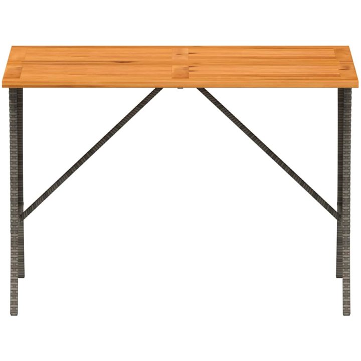Trädgårdsbord med skiva i akaciaträ grå 105x75x72 cm vidaXL – bild 5