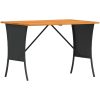 Trädgårdsbord med skiva i akaciaträ svart 105x75x72 cm vidaXL – miniatyr 2