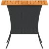 Trädgårdsbord med skiva i akaciaträ svart 105x75x72 cm vidaXL – miniatyr 6