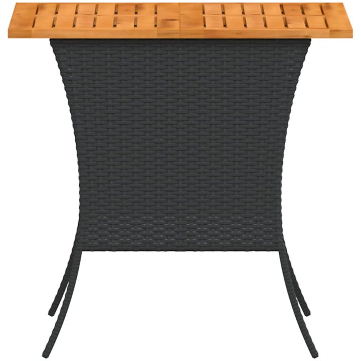 Trädgårdsbord med skiva i akaciaträ svart 105x75x72 cm vidaXL – bild 6