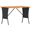 Trädgårdsbord med skiva i akaciaträ svart 105x75x72 cm vidaXL – miniatyr 7