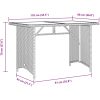 Trädgårdsbord med träskiva beige 110x68x70 cm konstrotting vidaXL – miniatyr 9