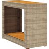 Trädgårdsbord med träskiva beige konstrotting vidaXL 100 x 40 x 75 cm – miniatyr 2