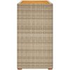 Trädgårdsbord med träskiva beige konstrotting vidaXL 100 x 40 x 75 cm – miniatyr 5