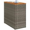 Trädgårdsbord med träskiva grå 58x27,5x55 cm konstrotting vidaXL – miniatyr 4