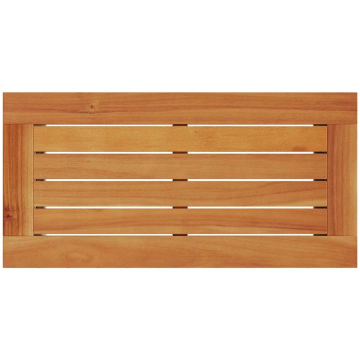 Trädgårdsbord med träskiva grå 58x27,5x55 cm konstrotting vidaXL – bild 8