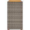 Trädgårdsbord med träskiva grå konstrotting vidaXL 100 x 40 x 75 cm – miniatyr 5