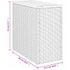 Trädgårdsbord med träskiva svart 58x27,5x55 cm konstrotting vidaXL – miniatyr 11