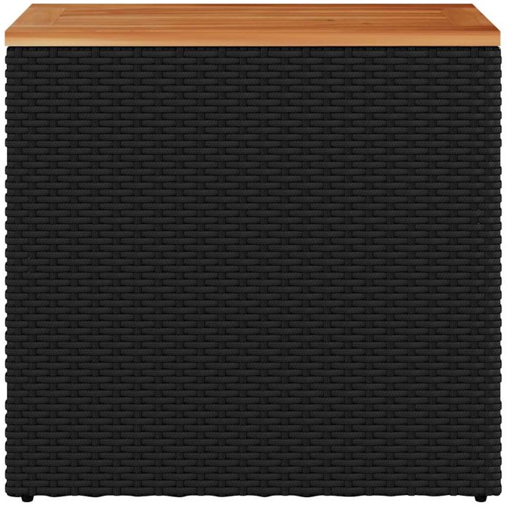 Trädgårdsbord med träskiva svart 58x27,5x55 cm konstrotting vidaXL – bild 5