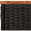 Trädgårdsbord med träskiva svart 58x27,5x55 cm konstrotting vidaXL – miniatyr 9