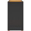 Trädgårdsbord med träskiva svart konstrotting vidaXL 100 x 40 x 75 cm – miniatyr 5