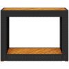Trädgårdsbord med träskiva svart konstrotting vidaXL 100 x 40 x 75 cm – miniatyr 6