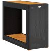 Trädgårdsbord med träskiva svart konstrotting vidaXL 100 x 40 x 75 cm – miniatyr 7