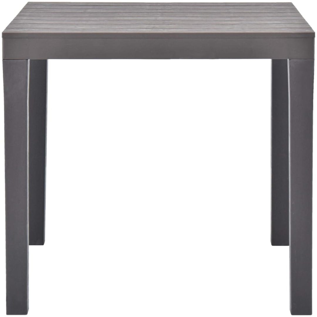 Trädgårdsbord mocca 78x78x72 cm plast vidaXL – bild 2