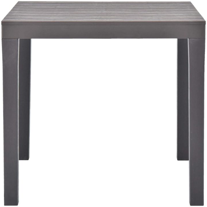 Trädgårdsbord mocca 78x78x72 cm plast vidaXL – bild 2