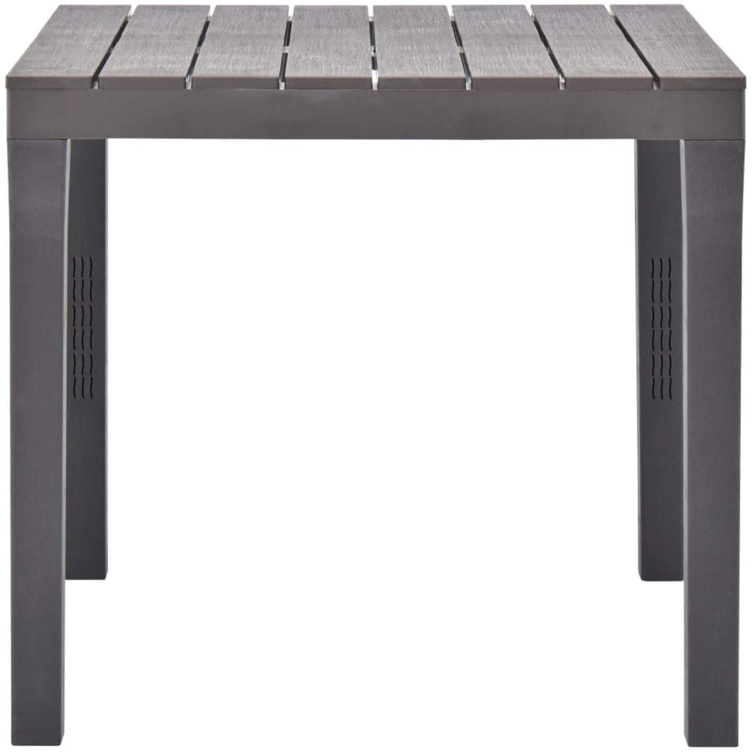 Trädgårdsbord mocca 78x78x72 cm plast vidaXL – bild 3