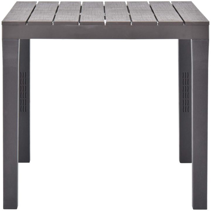 Trädgårdsbord mocca 78x78x72 cm plast vidaXL – bild 3