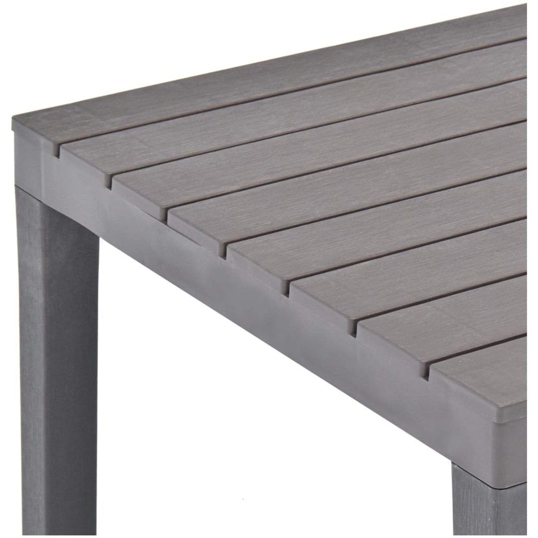 Trädgårdsbord mocca 78x78x72 cm plast vidaXL – bild 4