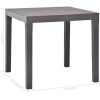 Trädgårdsbord mocca 78x78x72 cm plast vidaXL – miniatyr 5