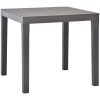 Trädgårdsbord mocca 78x78x72 cm plast vidaXL – miniatyr 1