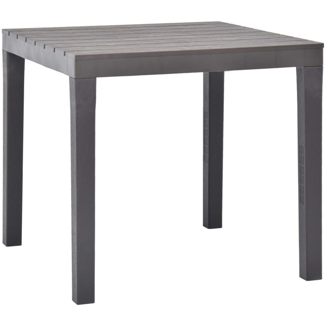 Trädgårdsbord mocca 78x78x72 cm plast vidaXL