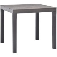 Trädgårdsbord mocca 78x78x72 cm plast vidaXL