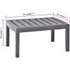Trädgårdsbord mocka 78x55x38 cm plast vidaXL – miniatyr 5