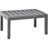 Trädgårdsbord mocka 78x55x38 cm plast vidaXL