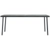 Trädgårdsbord mörkgrå 180x83x72 cm stål vidaXL – miniatyr 2