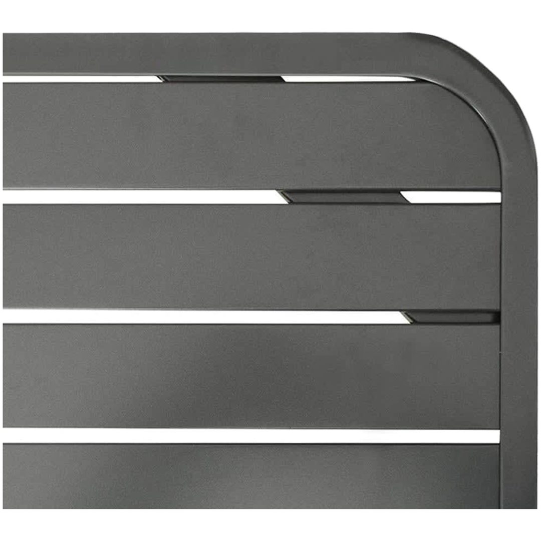 Trädgårdsbord mörkgrå 180x83x72 cm stål vidaXL – bild 4