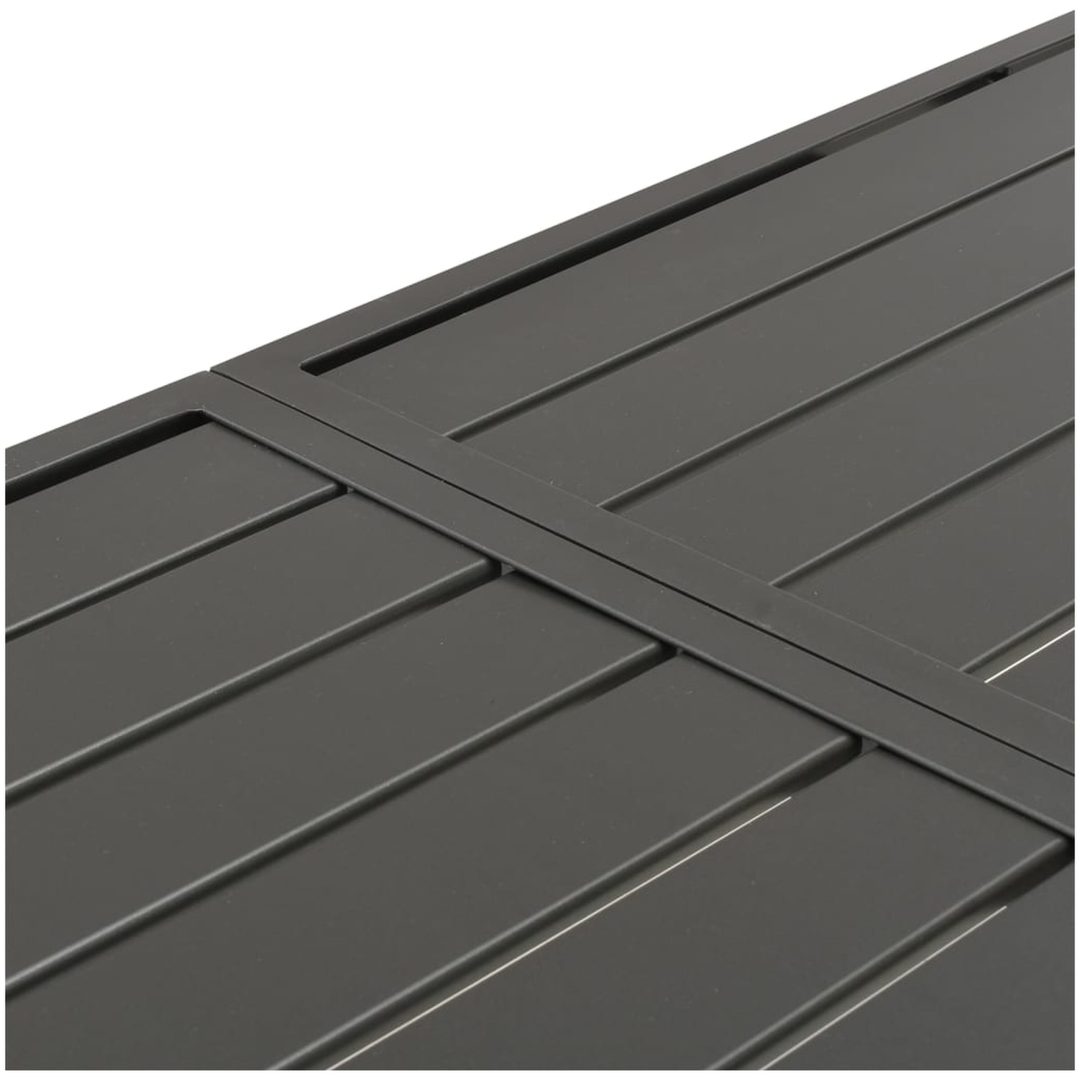 Trädgårdsbord mörkgrå 180x83x72 cm stål vidaXL – bild 5