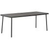 Trädgårdsbord mörkgrå 180x83x72 cm stål vidaXL – miniatyr 1