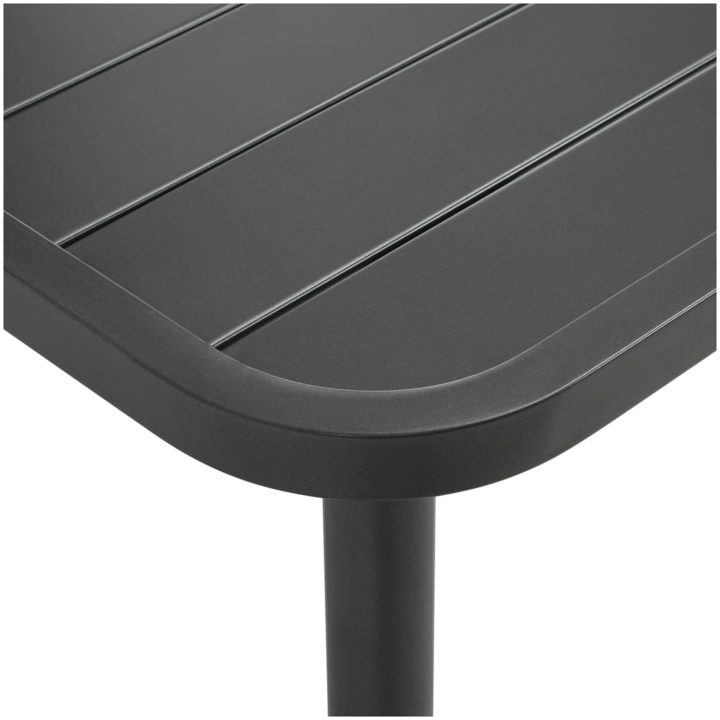 Trädgårdsbord mörkgrå stål vidaXL 80 x 80 x 72 cm – bild 3