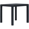 Trädgårdsbord plastrotting antracit vidaXL 79 x 79 x 72 cm – miniatyr 1