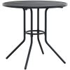 Trädgårdsbord rund antracit pulverlackerat stål vidaXL 80 x 72.5 cm – miniatyr 2