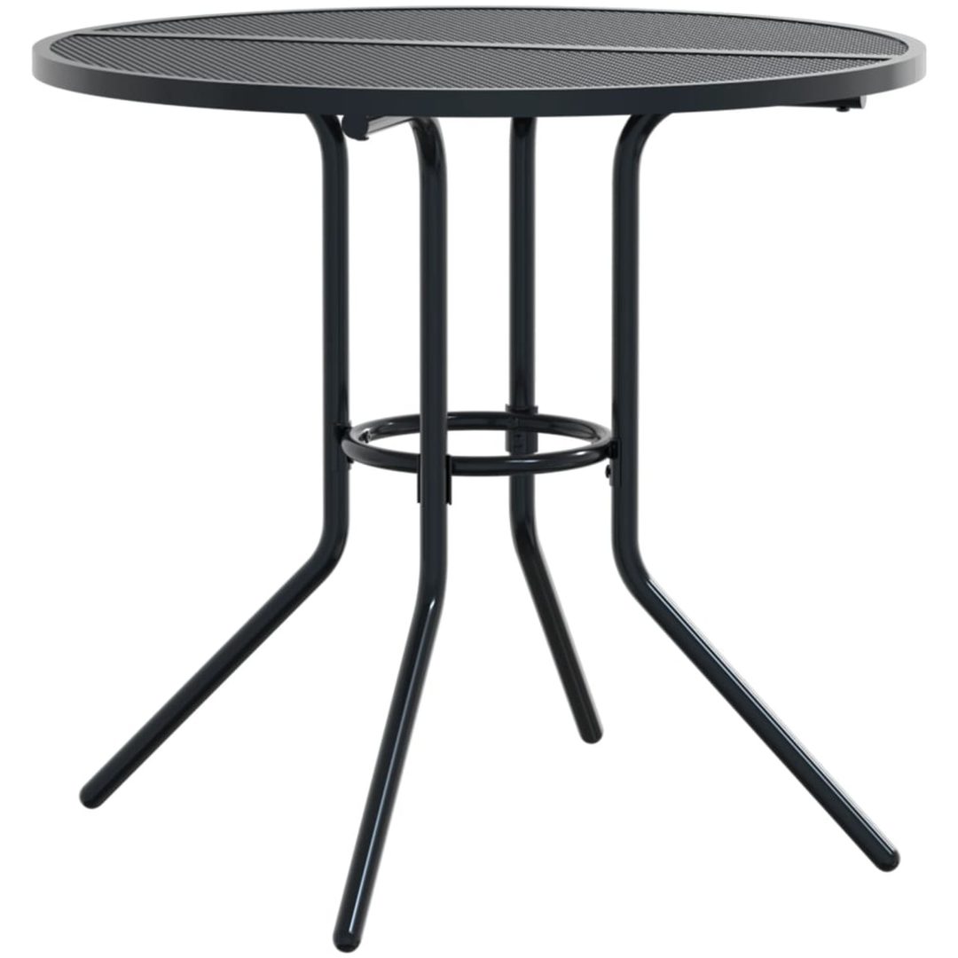 Trädgårdsbord rund antracit pulverlackerat stål vidaXL 80 x 72.5 cm – bild 2
