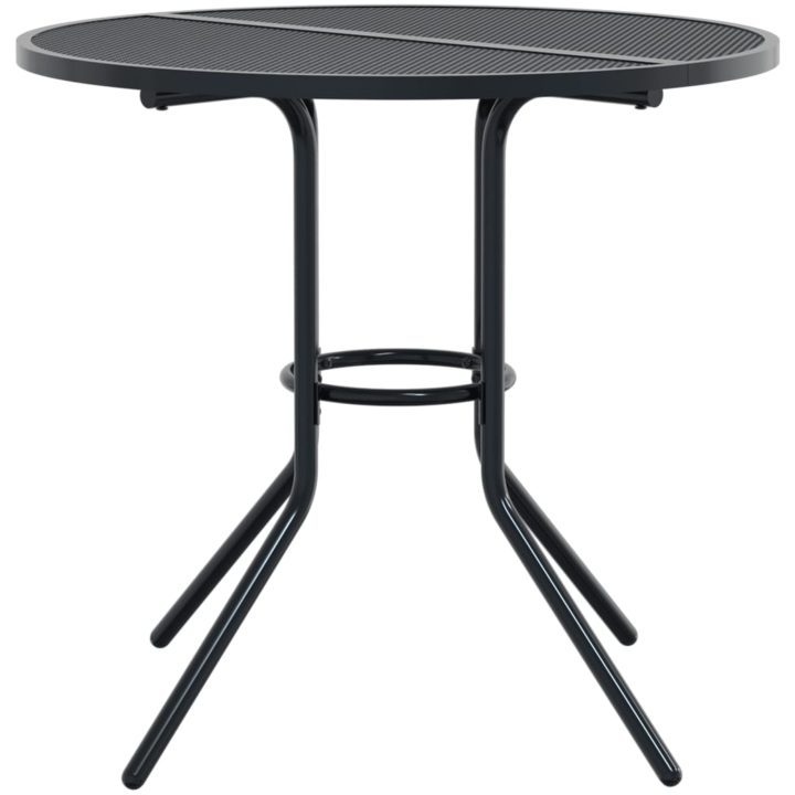Trädgårdsbord rund antracit pulverlackerat stål vidaXL 80 x 72.5 cm – bild 4