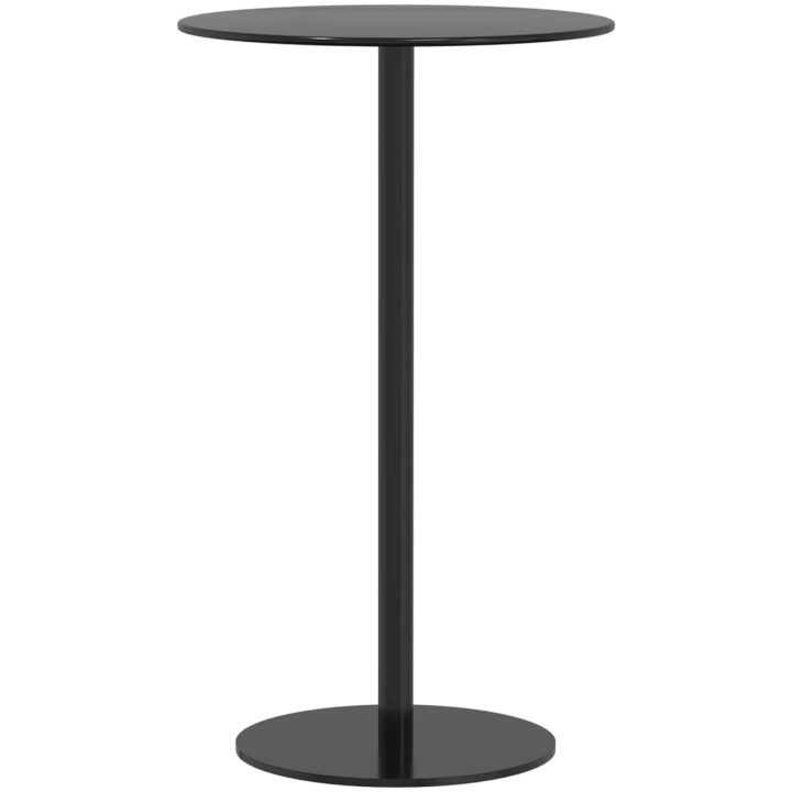 Trädgårdsbord rund svart ⌀60x105 cm stål vidaXL ⌀60 x 105 cm – bild 2