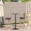 Trädgårdsbord rund svart ⌀60x105 cm stål vidaXL ⌀60 x 105 cm – miniatyr 3