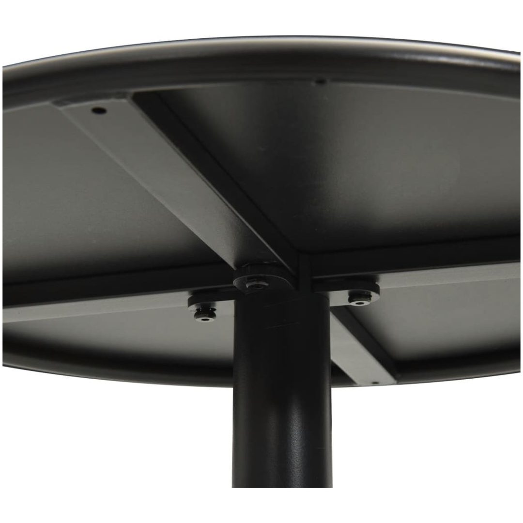 Trädgårdsbord rund svart ⌀60x105 cm stål vidaXL ⌀60 x 105 cm – bild 5