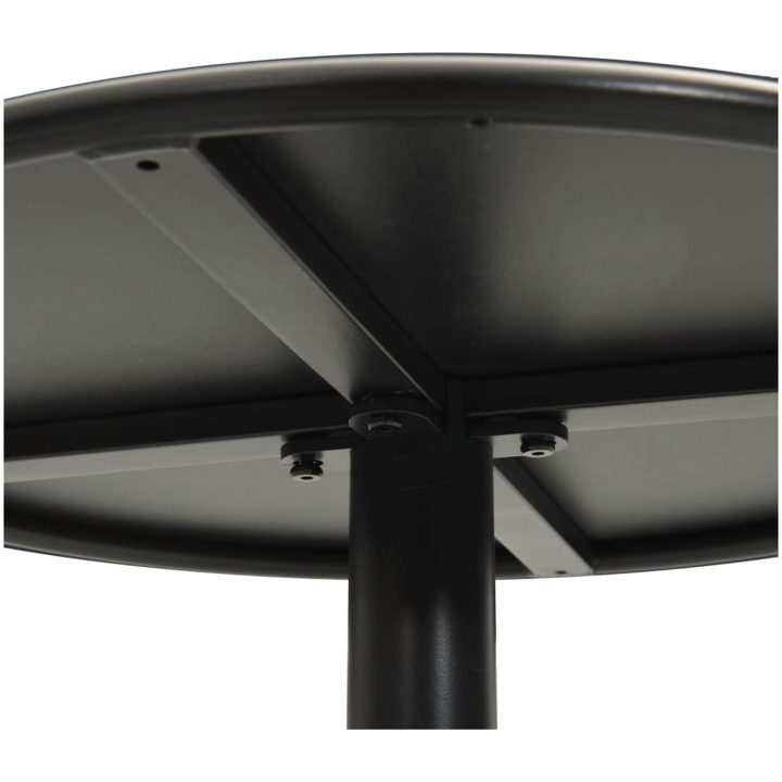 Trädgårdsbord rund svart ⌀60x105 cm stål vidaXL ⌀60 x 105 cm – bild 5