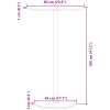 Trädgårdsbord rund svart ⌀60x105 cm stål vidaXL ⌀60 x 105 cm – miniatyr 7