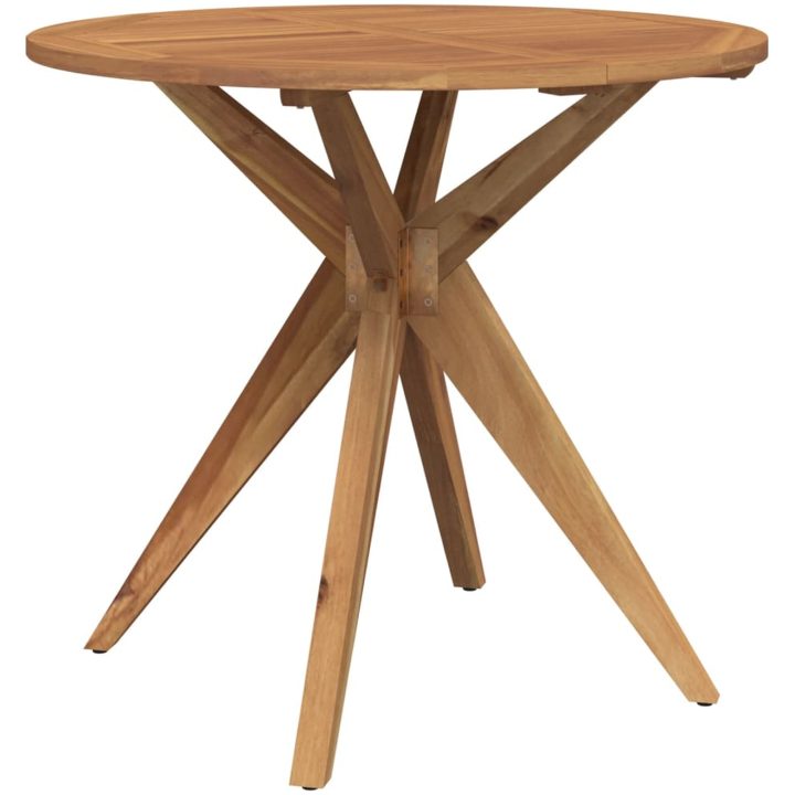 Trädgårdsbord runt massivt akaciaträ vidaXL ⌀85 x 75 cm – bild 2