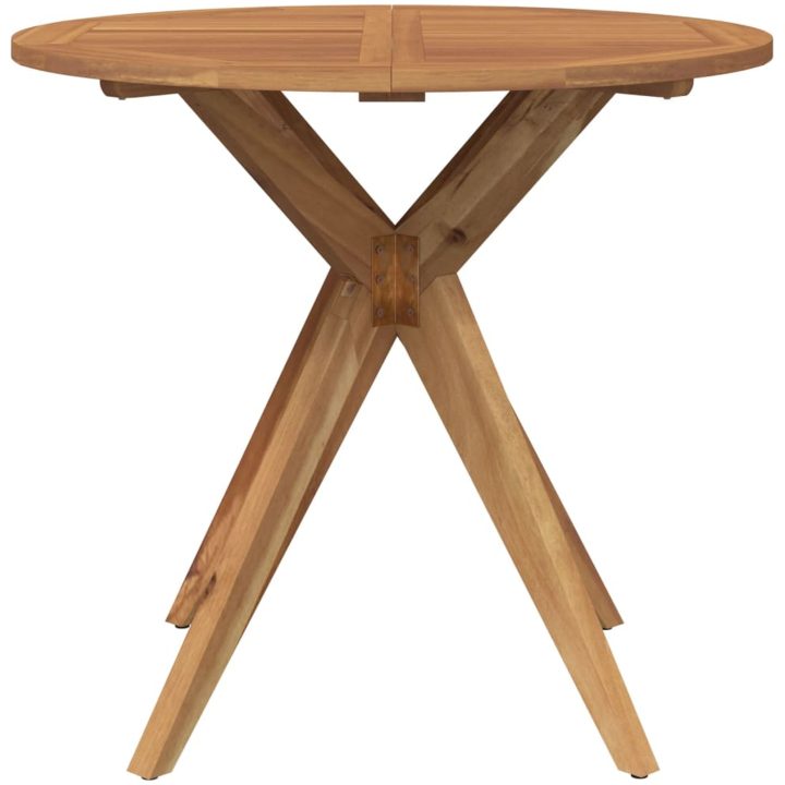 Trädgårdsbord runt massivt akaciaträ vidaXL ⌀85 x 75 cm – bild 3