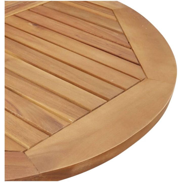 Trädgårdsbord runt massivt akaciaträ vidaXL ⌀85 x 75 cm – bild 7