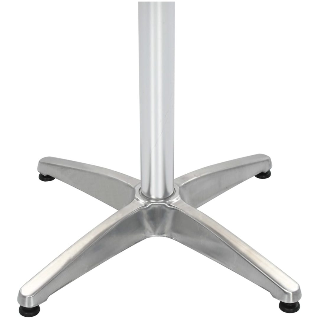 Trädgårdsbord silver 60x60x70 aluminium och WPC vidaXL 60 x 60 x 70 cm(wpc slats) – bild 5